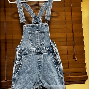 SHEIN Light Blue Denim Overalls